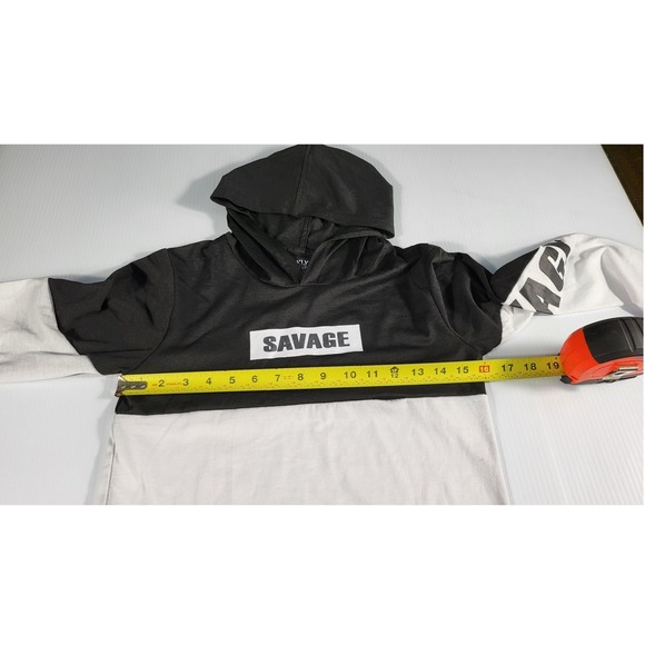 Brooklyn Laundry Savage Hoodie Long Sleeve Color Block Top M 10/12 - Picture 4 of 6